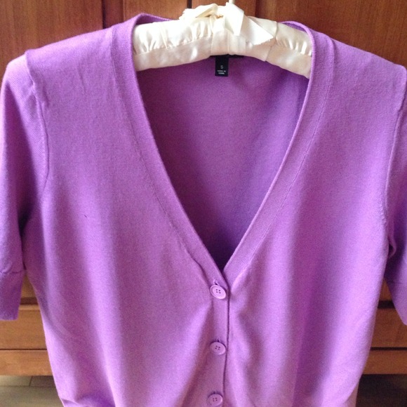 Talbots short sleeved sweater in light purple - Picture 1 of 2