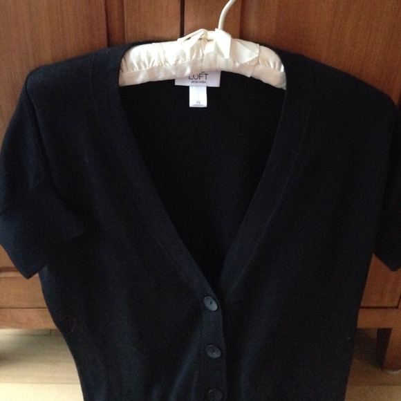 Ann Taylor Loft Black Cardigan Sweater.