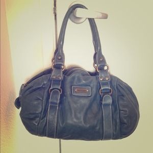 Max & Co Leather Navy Blue Shoulder Bag