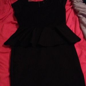 Black Peplum Dress