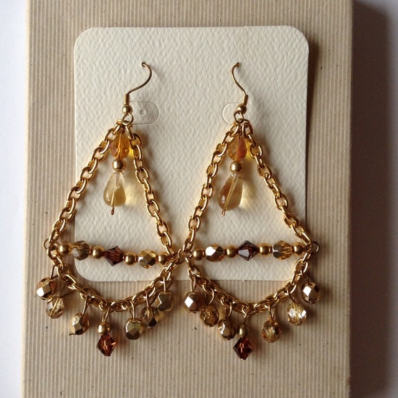 Boston Proper | Chandelier Earrings Gold Tone NWT