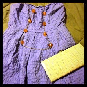 ⬇️REDUCED J.Crew Lilac Strapless Embossed Dress-6