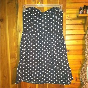 Strapless polka dot dress. Only worn once.