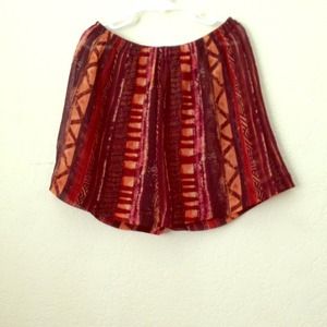 Tribal pattern high waisted shorts!