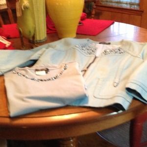 Jacket and blouse to match