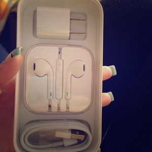 Apple Headphones & iPhone 5 Charger