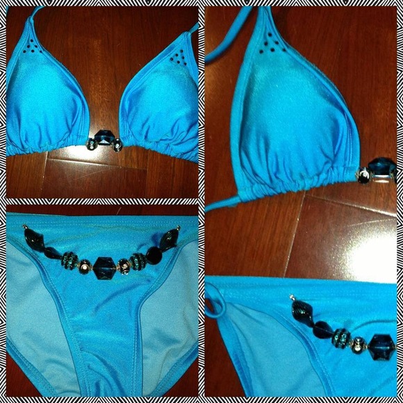 Custom Electric Blue Bathing Suit