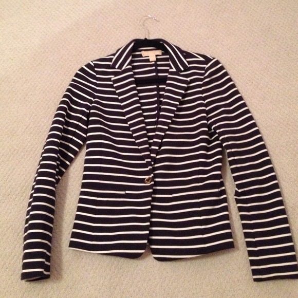 MICHAEL Michael Kors Jackets & Blazers - Michael Kors navy striped cruise wear  blazer, 4
