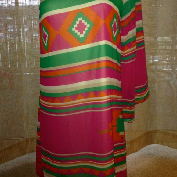 Aztec One Shoulder Dress - Picture 2 of 4
