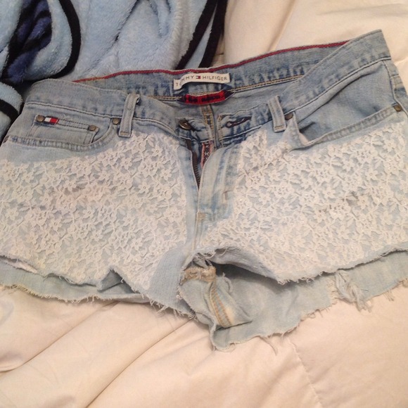 Lace high rise shorts