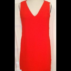 Red Zara dress with side inset details, size M.