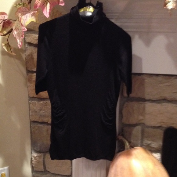 Ann Taylor short sleeve rayon turtleneck