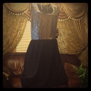 tempted Apparrel a beautiful dress/Metallic top