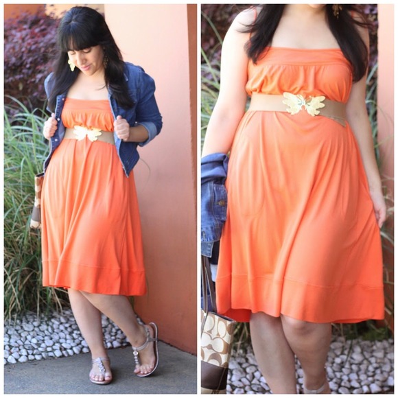 Diane von Furstenberg Orange Angea Dress - Picture 1 of 3