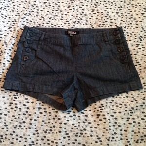 F21 premium denim shorts.
