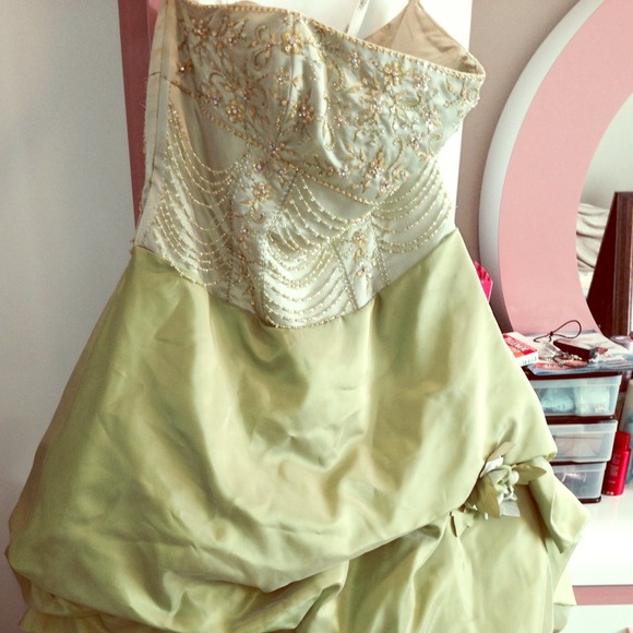 Sage full length dress