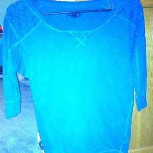 Royal blue three quarter sleeve - American eagle