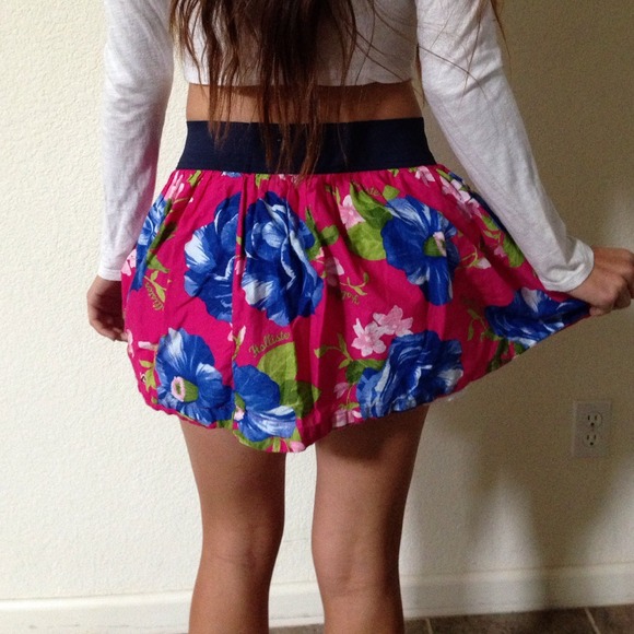 Hollister Skirts Pink Floral Hollister Skirt Medium Poshmark