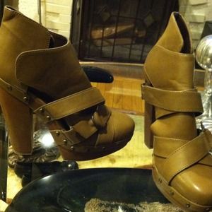 Tan booties