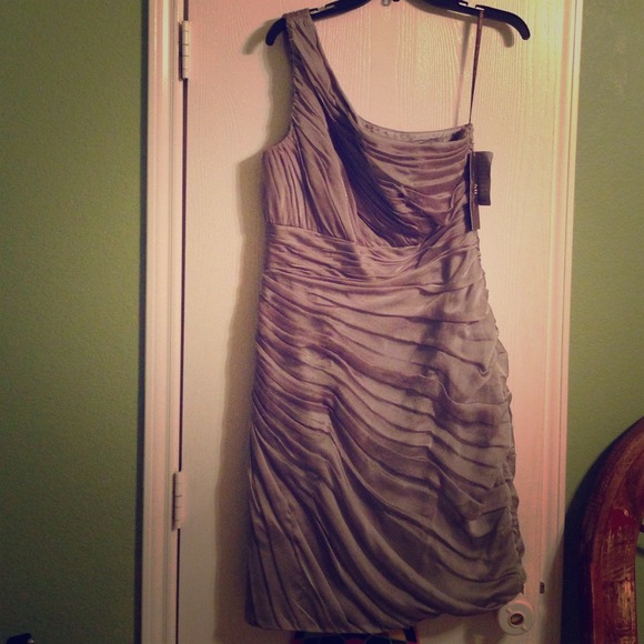 Monique Lhuillier Bridesmaids One Shoulder Dress