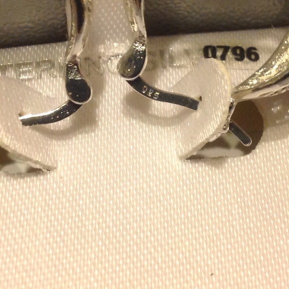 Sterling Silver Diamond Cut Earrings - Picture 2 of 4