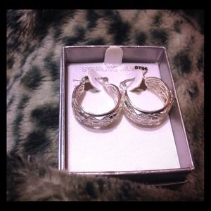 Sterling Silver Diamond Cut Earrings