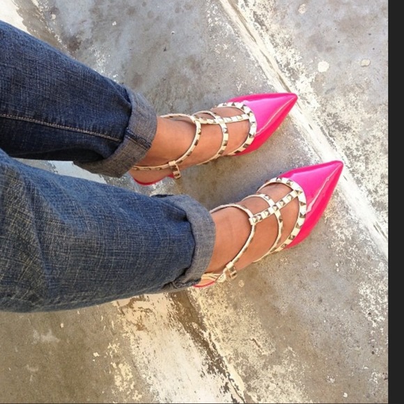 torrid Shoes - HOST PICK!! NWOT Pink heels with studs details.