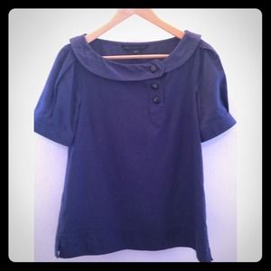 Marc by Marc Jacobs Navy Top w/ Boatneck Collar