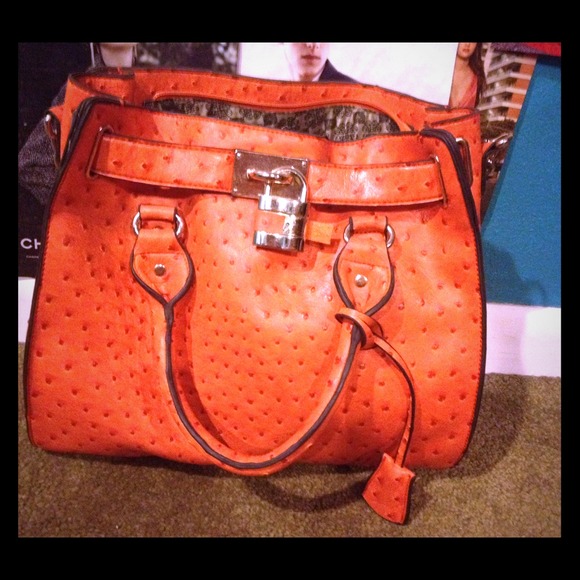 Orange cute tote bag
