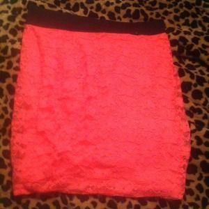 SEXY, STYLISH, CUTE!!! pink laced pencil skirt