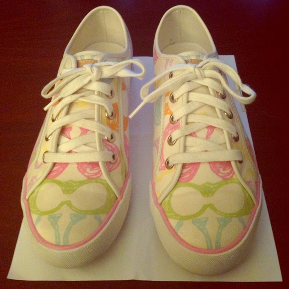 Coach rainbow signature sneakers