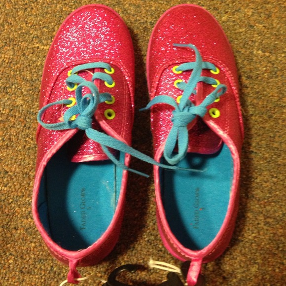 Pink sparkle sneakers