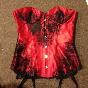 Sexy red corset