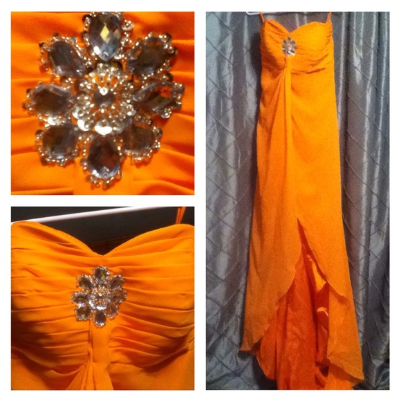 Empire Sweetheart Assymmetrical Chiffon Dress - Picture 1 of 4