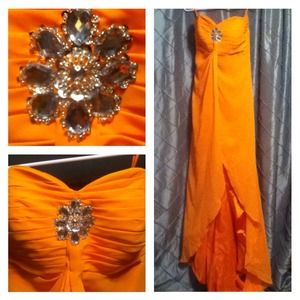 Empire Sweetheart Assymmetrical Chiffon Dress