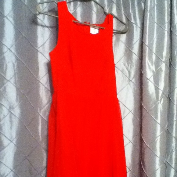 Short Red Mesh Dress