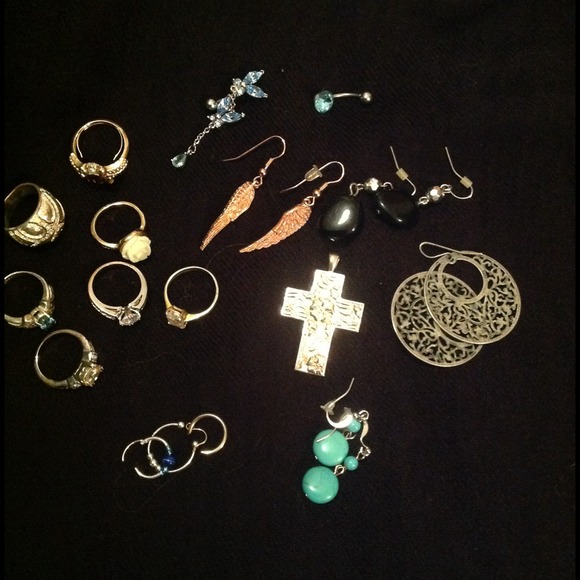 Rings, earring, navel rings bundle