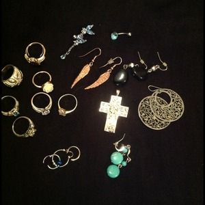 Rings, earring, navel rings bundle