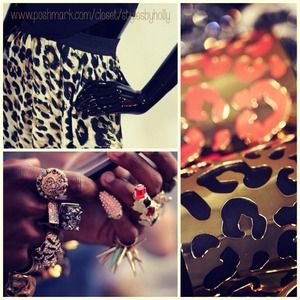 XX SOLD XX Black/Leopard Peekaboo Cut Dress NWOT