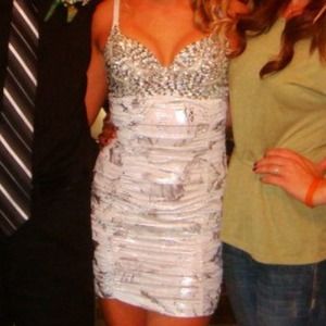White glam dress