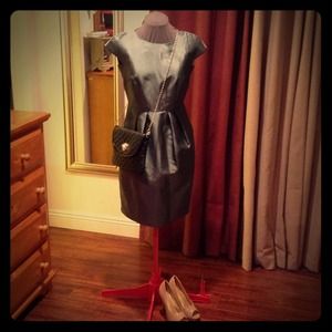 Coctail dress in soft teal taffeta