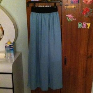 Light green long skirt