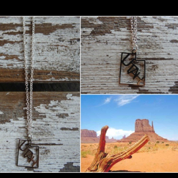Kris nations Utah state necklace silver