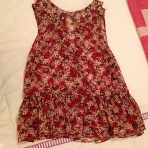 TopShop floral collard top