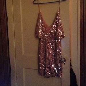 A pink sequence dress!