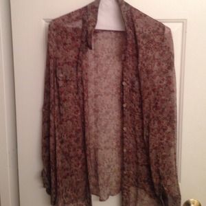 Eddie Bauer sheer blouse