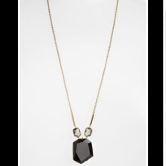 Kate spade black stone pendant necklace