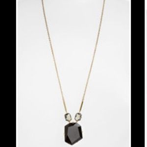 Kate spade black stone pendant necklace