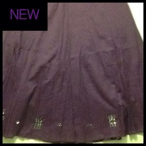 Gorgeous purple gypsy skirt with sequins