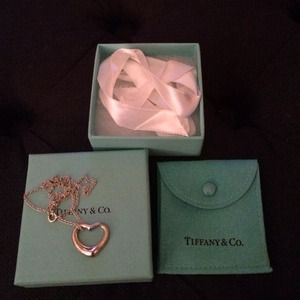 Tiffany & Co Elsa Peretti Open Heart Necklace, MD
